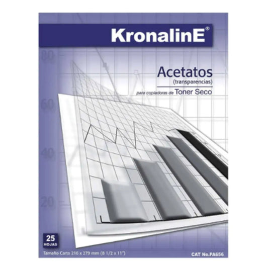 Acetatos Copiadora Toner Seco Carta 25pzs Kronaline Pa656 - Kronaline - accesorios