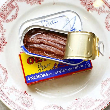 Anchoas en Aceite de Oliva 47.g - Cesarfer - vista lateral