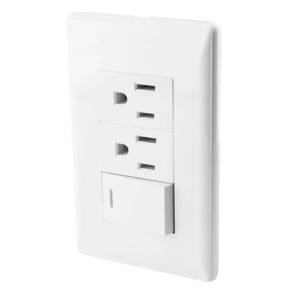 Placa Italia apagador y contacto doble Santul - Sanelec
