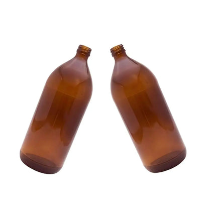 Botella Ámbar Redonda Industrial 1000ml 12pz - Ball - vista lateral