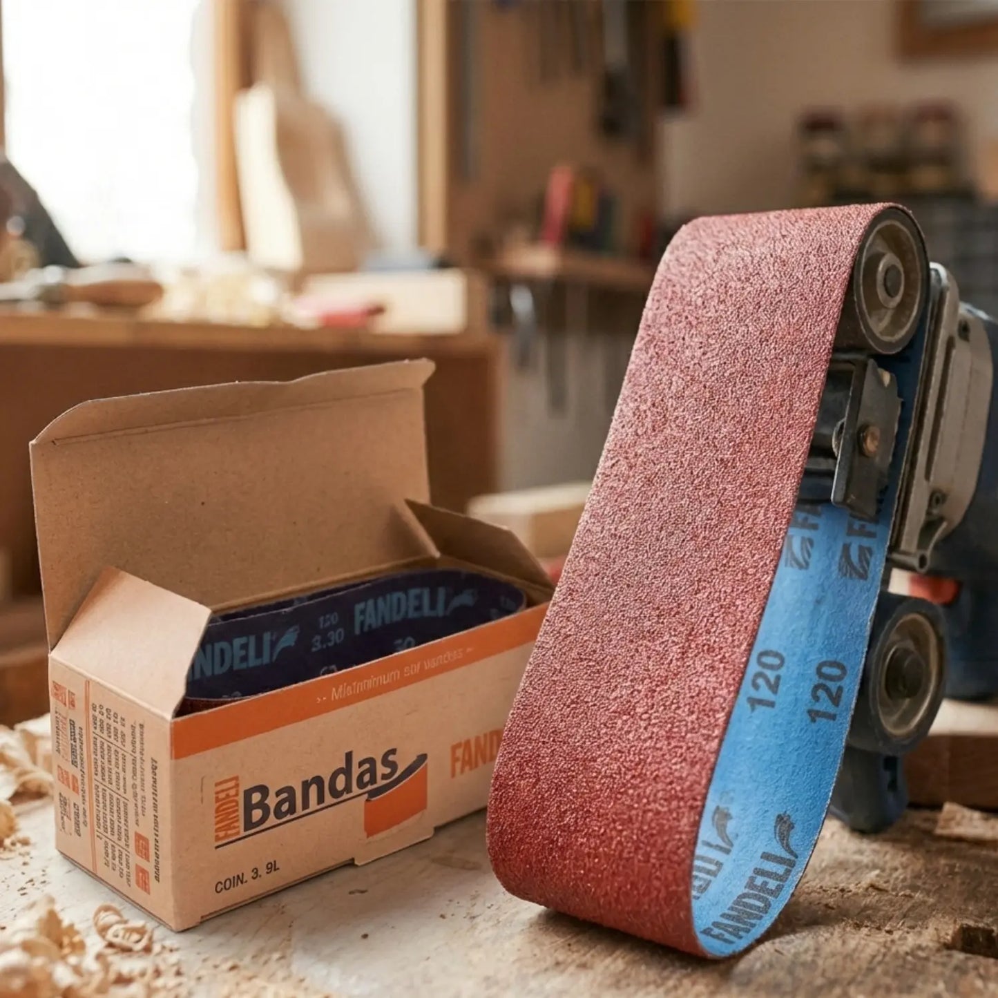 Mini Bandas de Lija 5 Pz X-86 120 Fandeli INNER - Fandeli - detalle