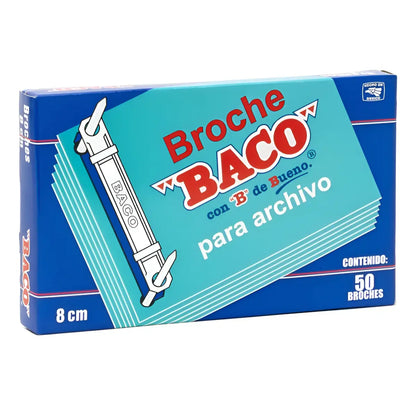 1 Caja Broches Baco 8 cms. B-182 BACO - Baco
