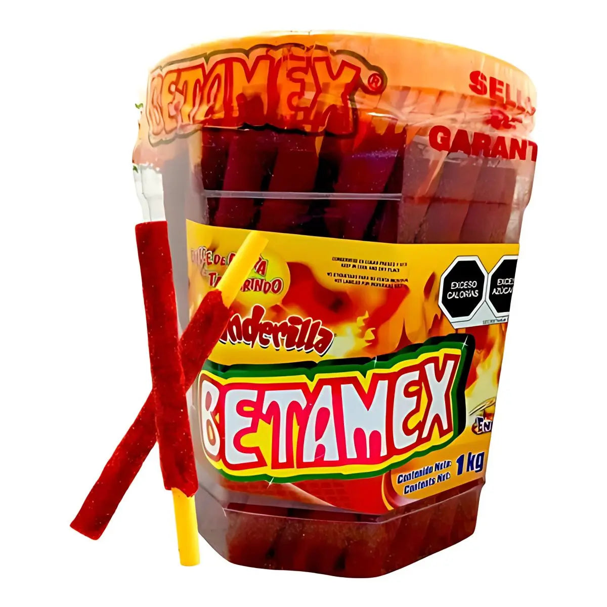 50pz Banderilla Mini Tamarrico Betamex Dulce Tamarindo - Betamex - vista lateral