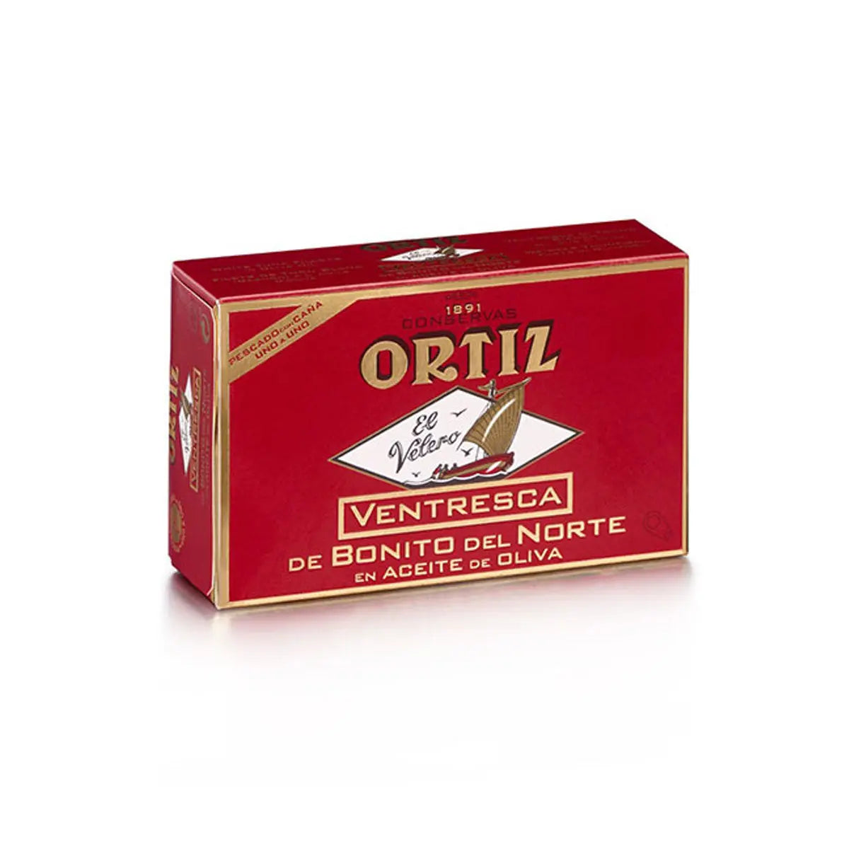 Atún Blanco (Ventresca de Bonito) en Aceite de Oliva 110g - conservas ortiz - detalle