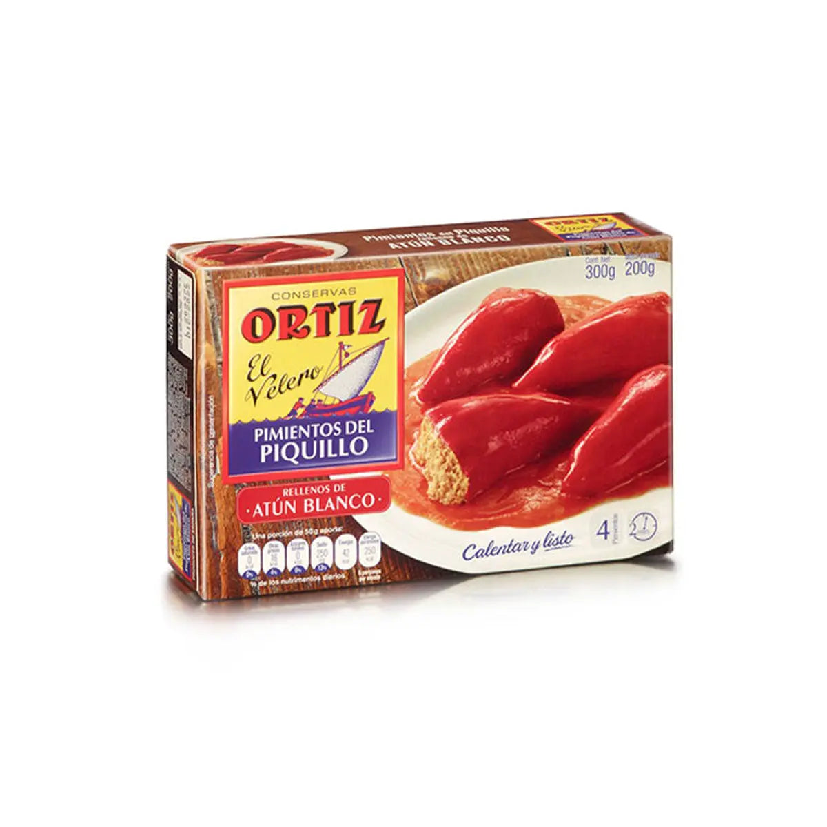 Pimientos del Piquillo Rellenos de Atún 330g - conservas ortiz - empaque