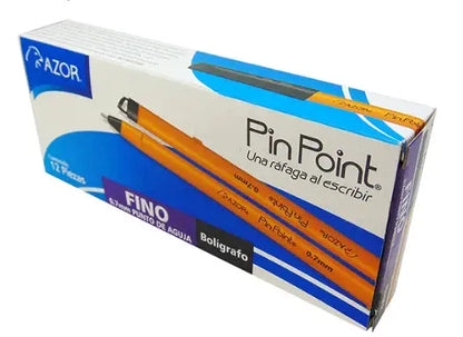 3 Cajas Bolígrafos Azor Pin Point Punta Aguja 0.7mm 12 Piezas - Azor - vista lateral