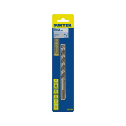 Broca Cobalto Surtek Acero Alta Velocidad Zanco Recto 3/8" - Lock - vista lateral