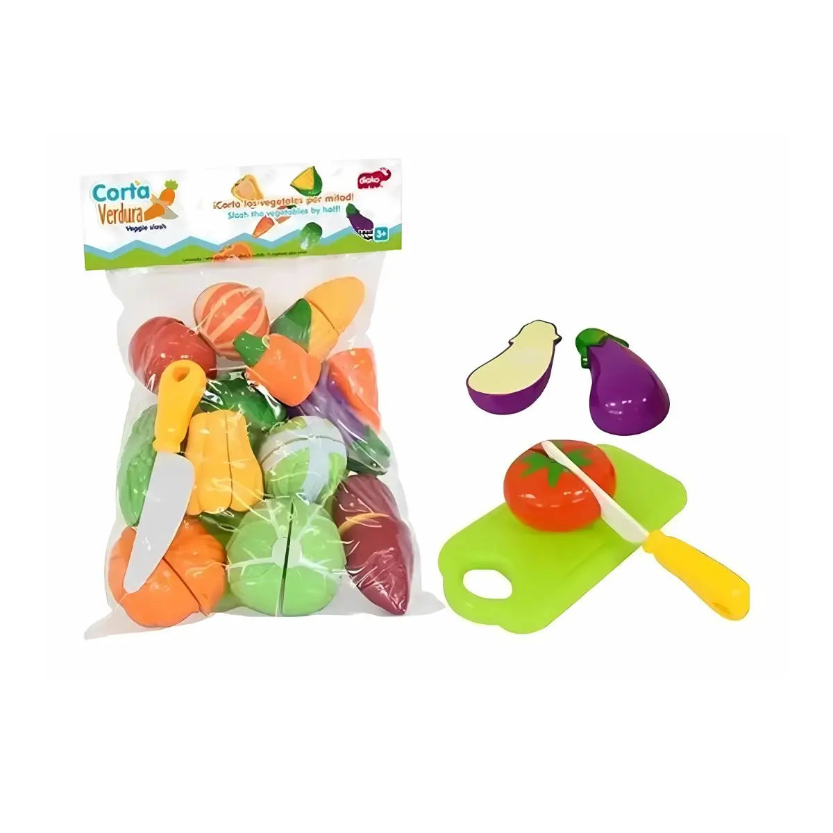 Set Verduras De Juguete Para Partir Cortar Plástico Cocinar - Diako - detalle