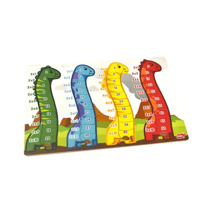 ROMPECABEZAS TABLAS MULTIPLICAR DINOSAURIO 2-5 OP* - Diako - empaque