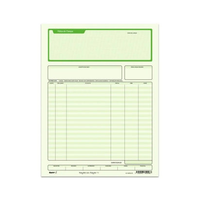 3 Block 25 hjs C/U Poliza de Cheque Carta Verde RAYTER - Rayter - vista lateral