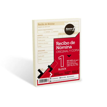 3 Blocks Recibo Nomina Rayter 25 Juegos C/u 1/4 Carta Rayter