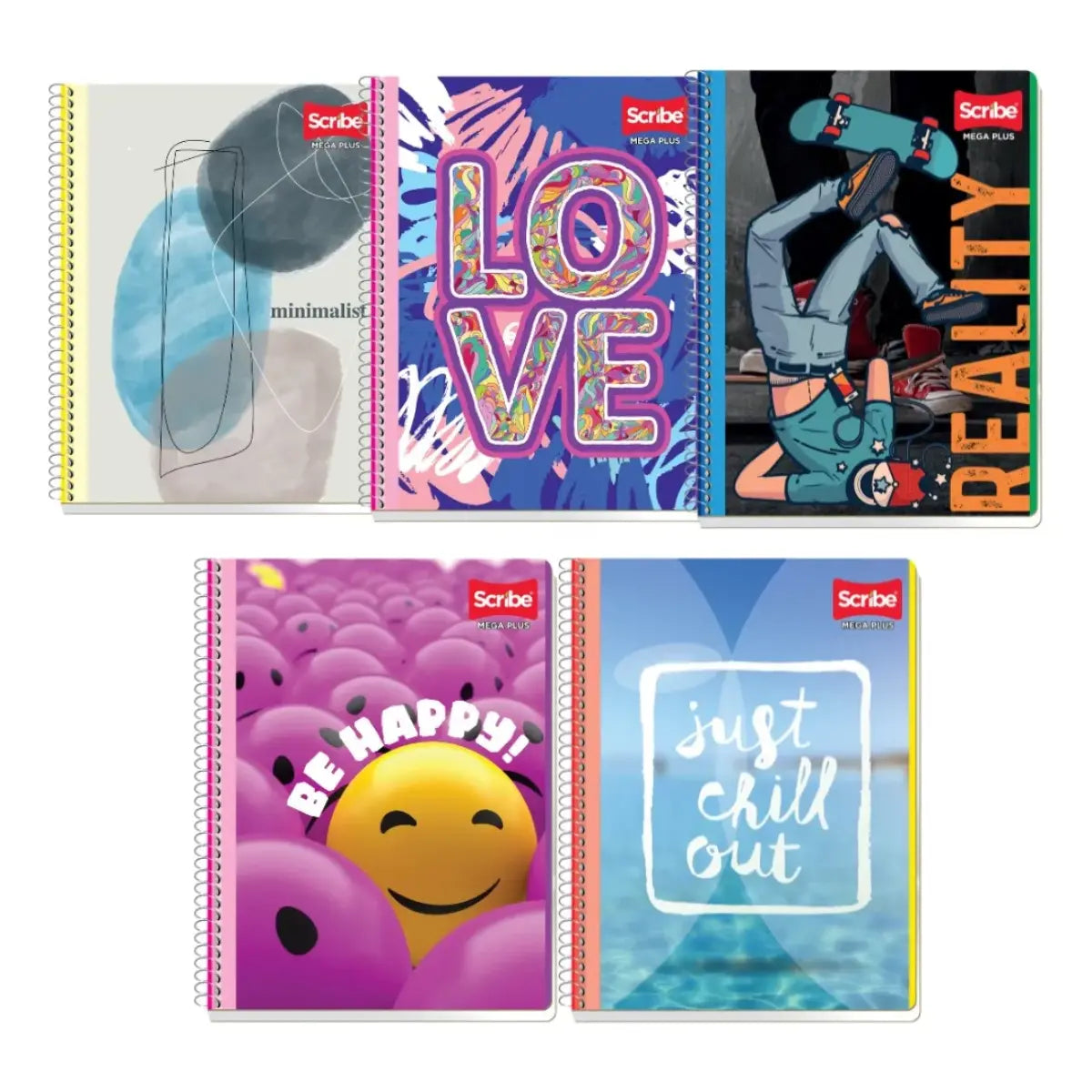 Cuaderno Profesional Mega Plus 100 hojas Diseños cuadro grande SCRIBE - Scribe