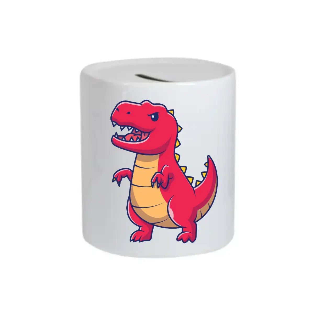 10 Pz Vaso de cerámica 11 oz. Blanco. Estilo alcancía Color Make - Color Make - vista lateral