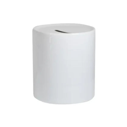10 Pz Vaso de cerámica 11 oz. Blanco. Estilo alcancía Color Make - Color Make - detalle