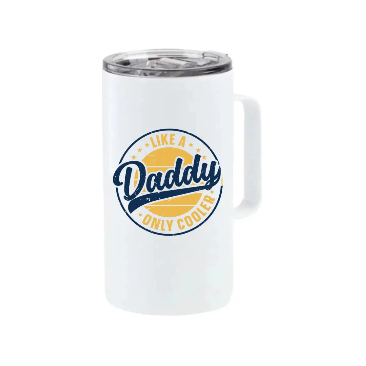 5 pz Taza de Acero 700 ml. Coffee Tipo Camper Grande. Blanco Color Make - Color Make - vista lateral