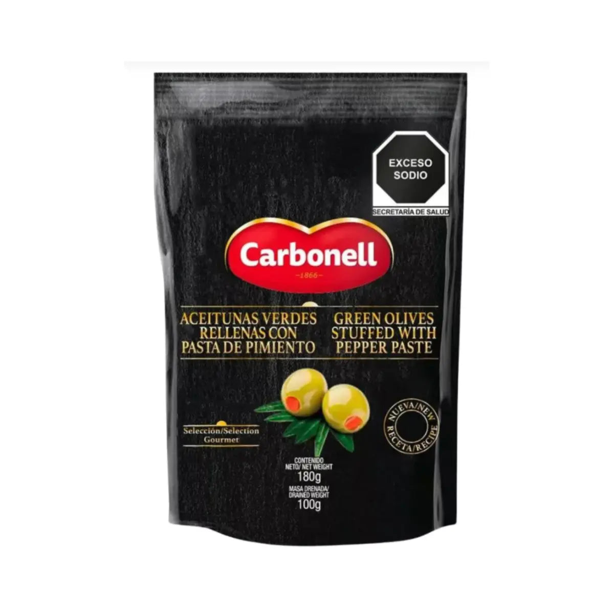 Aceitunas Rellenas De Pimiento Carbonell Bolsa 180 Gr - Deoleo