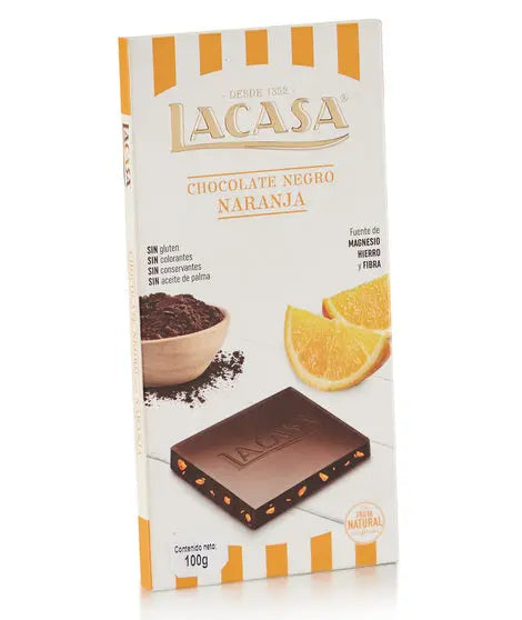 Tableta Chocolate Negro con Naranja 100g - Cesarfer