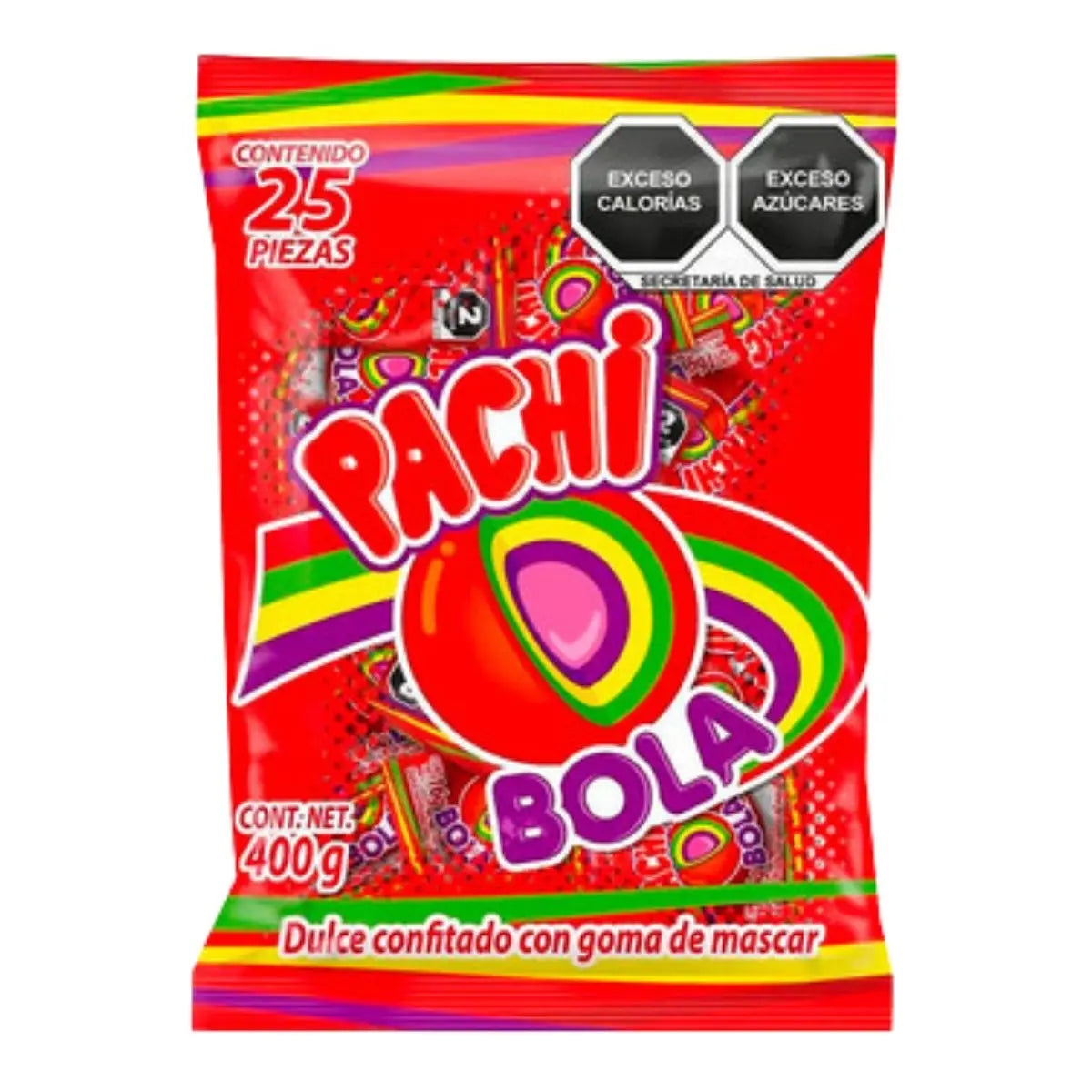 25 Piezas Dulce Confitado C/chicle Pachi Bola Cuanda 16g C/u (BAJA) - Cuanda - vista lateral