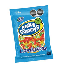 Gomita Lombrices Lucky Gummys 1 Kg Sabor Frutal Mixto - Cuanda - vista lateral