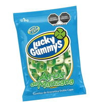 Gomitas Azucaradas Aros De Manzana Lucky Gummys 1 Kg - Cuanda