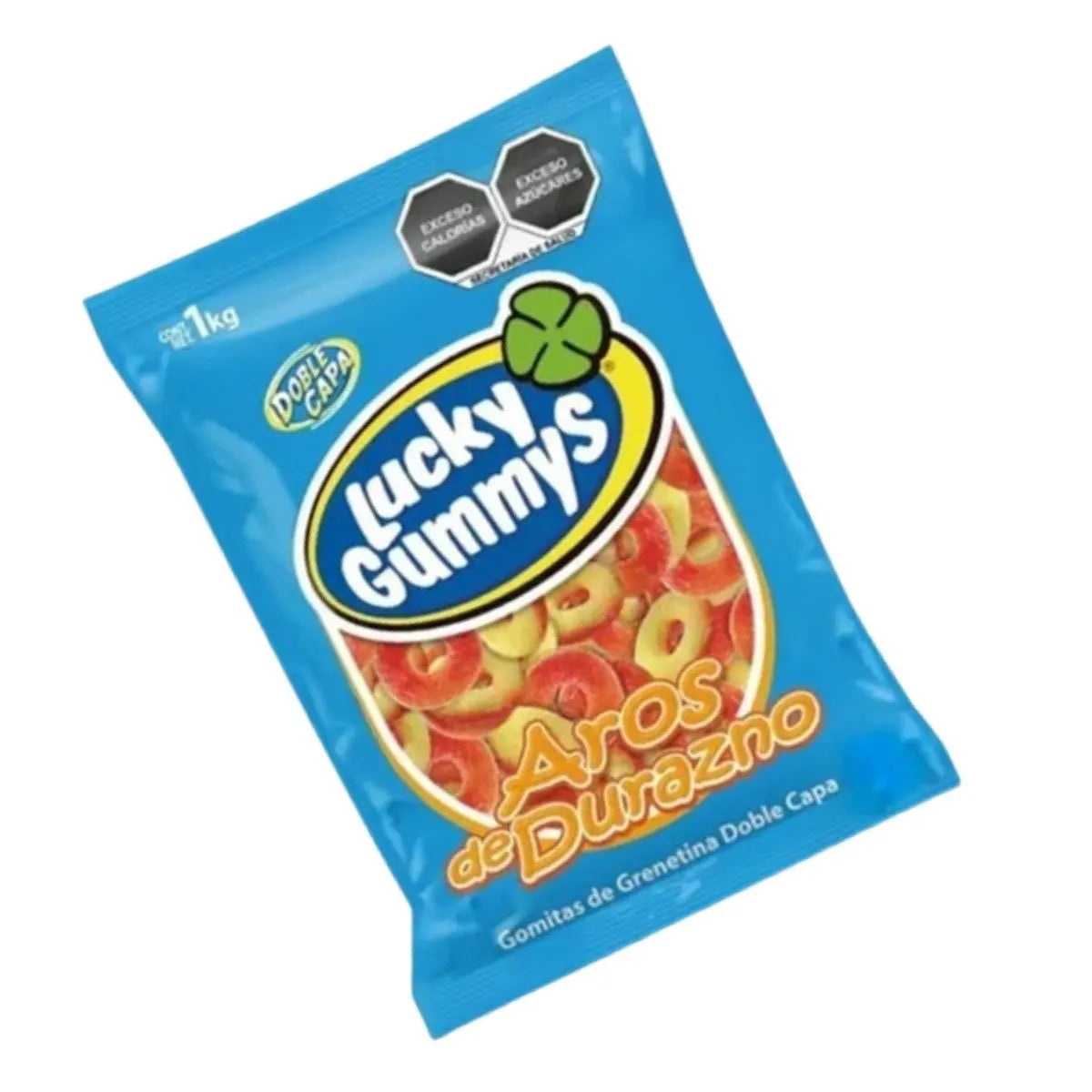 Gomitas Foma De Donitas Lucky Gummys Sabor Durazno 1kg - Lucky GummyS - vista lateral