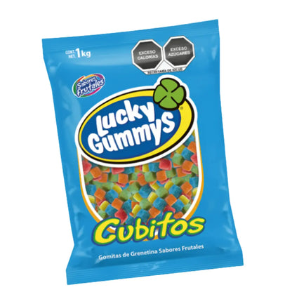 Bolsa Gomitas Forma De Cubitos Lucky Gummys 1 Kg Azucaradas - Cuanda - vista lateral