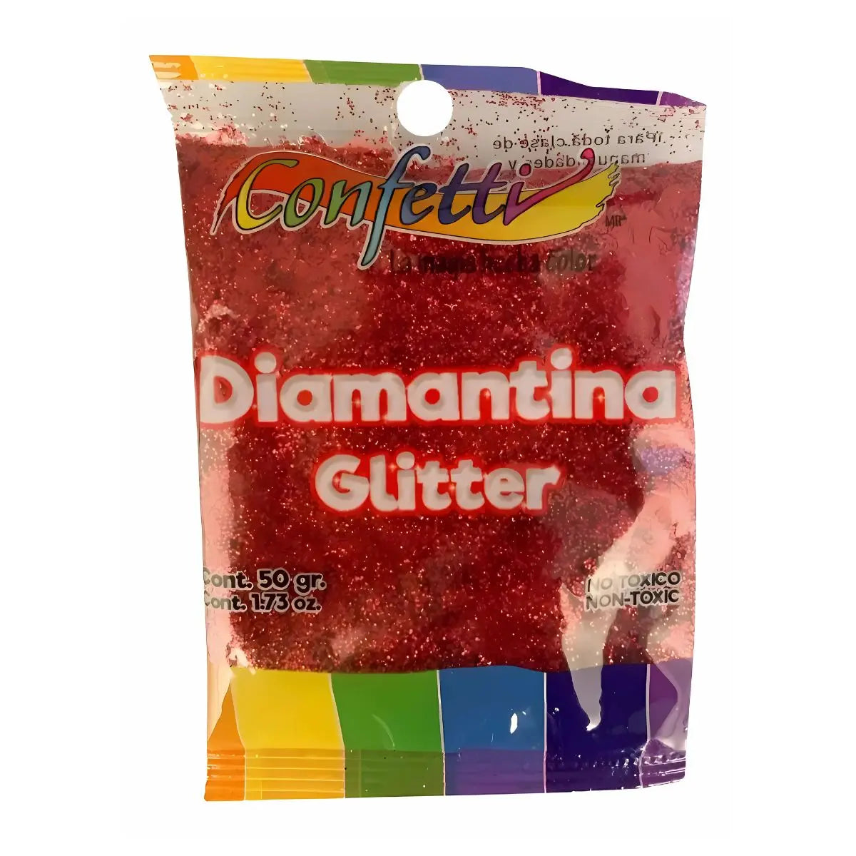 DIAMANTINA FINA C15 / C40 ULTRABRILLANTE BOLSA DE 1KG ROJO - Confetti - empaque