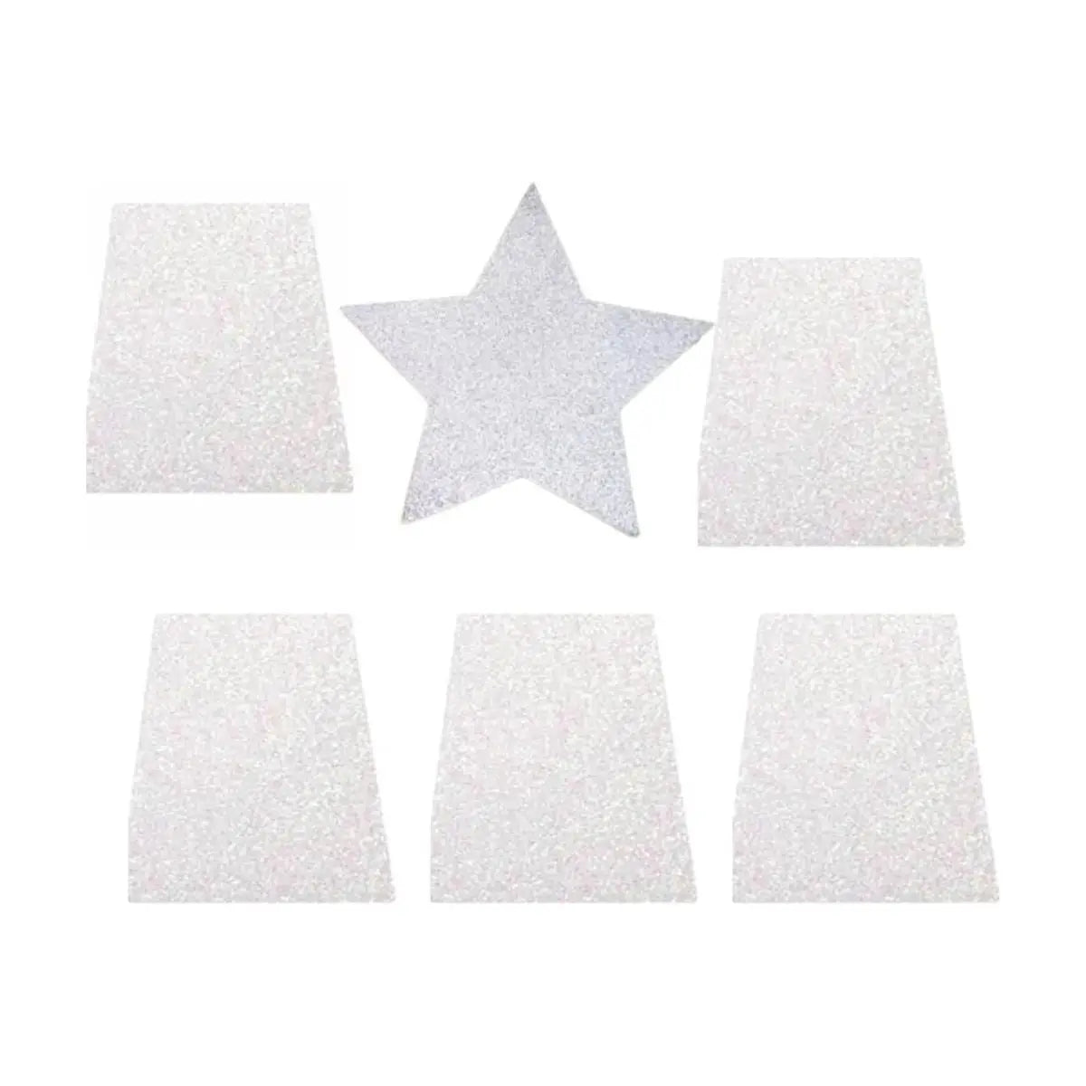FOAMI DIAMANTADO TAMAÑO CARTA CONFETTI PQT C/10 PZAS Blanco - Confetti - empaque