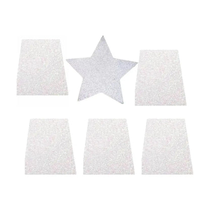 FOAMI DIAMANTADO TAMAÑO CARTA CONFETTI PQT C/10 PZAS Blanco - Confetti - empaque