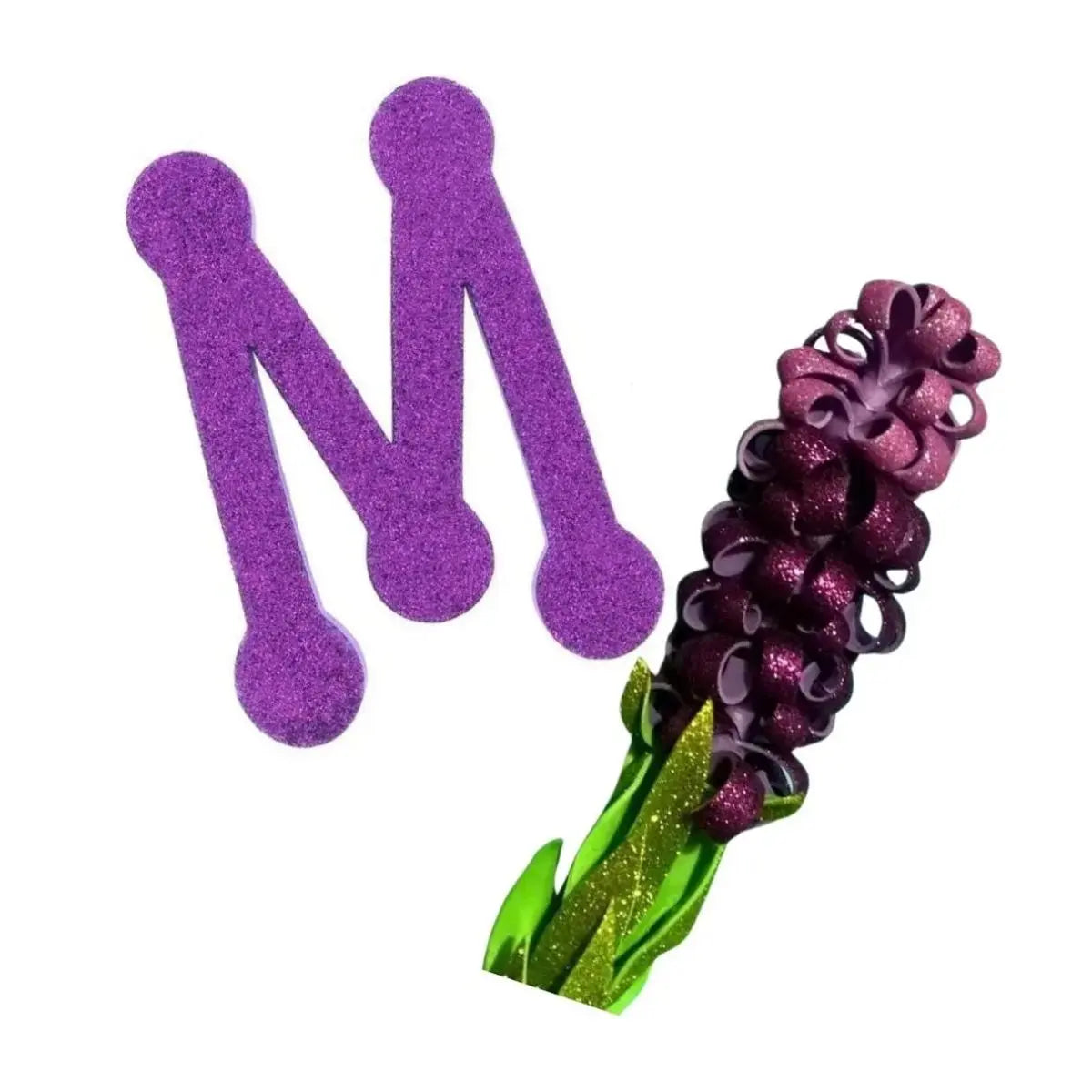 FOAMI DIAMANTADO TAMAÑO CARTA CONFETTI PQT C/10 PZAS Morado - Confetti - accesorios