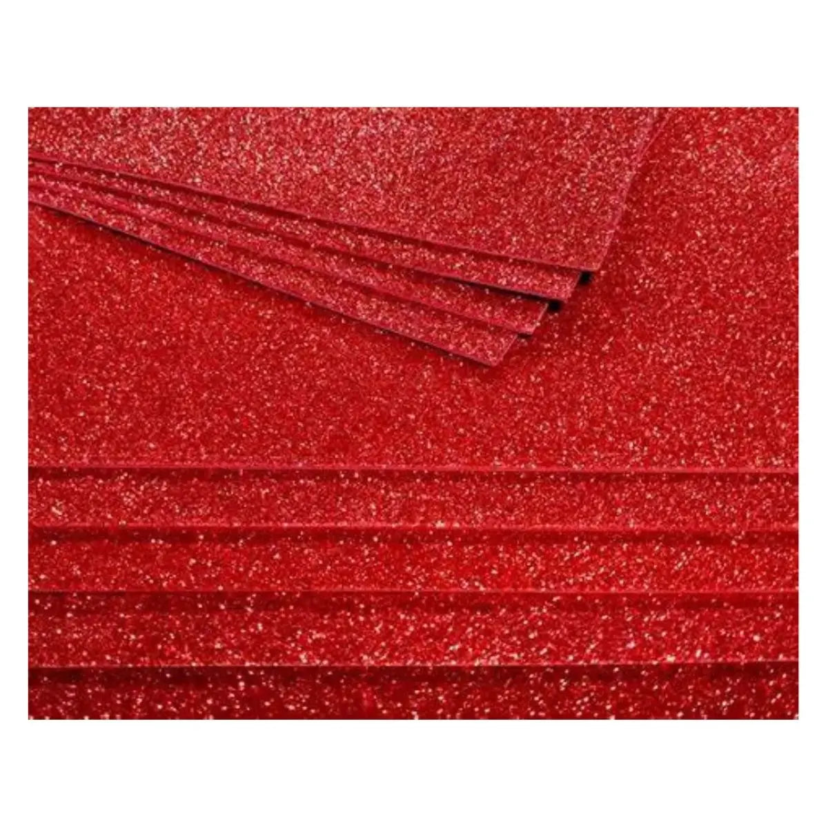 FOAMI DIAMANTADO TAMAÑO CARTA CONFETTI PQT C/10 PZAS Rojo - Confetti - empaque