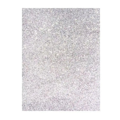 FOAMI DIAMANTADO TAMAÑO CARTA CONFETTI PQT C/10 PZAS Plata - Confetti - vista lateral