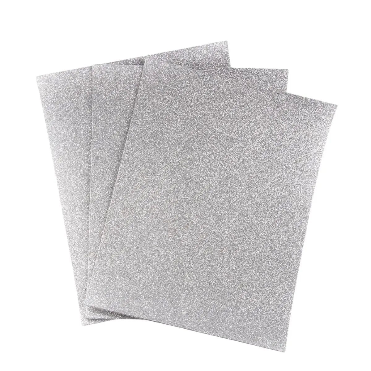 FOAMI DIAMANTADO TAMAÑO CARTA CONFETTI PQT C/10 PZAS Plata - Confetti - detalle