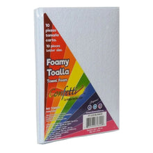 FOAMI TOALLA TAMAÑO CARTA PQT C/ 10 PZS Blanco - Confetti - detalle