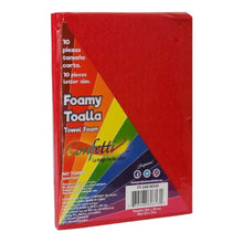 FOAMI TOALLA TAMAÑO CARTA PQT C/ 10 PZS Rojo - Confetti - accesorios