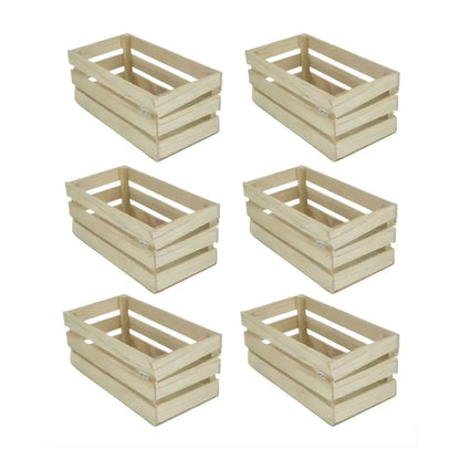 PACK 6 HUACAL DE MADERA DE 15 X 20 CM 3 TIRAS - Confetti - detalle