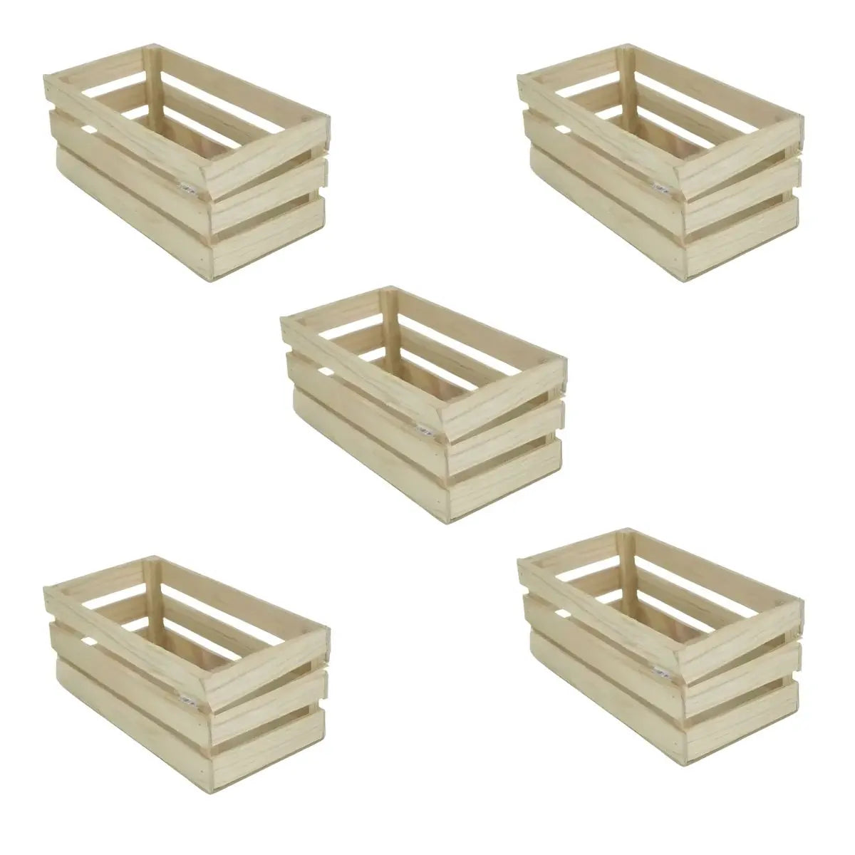 PACK 6 HUACAL DE MADERA DE 15 X 20 CM 3 TIRAS - Confetti - empaque