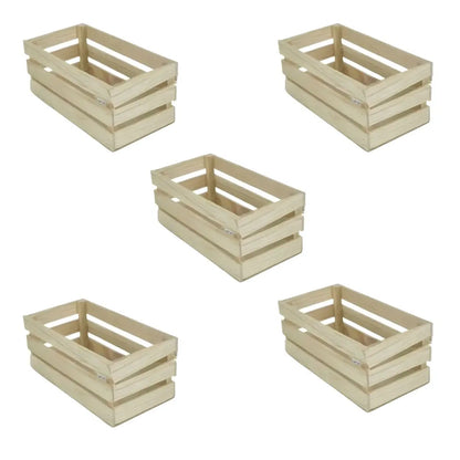 PACK 6 HUACAL DE MADERA DE 15 X 20 CM 3 TIRAS - Confetti - empaque