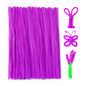 100 Limpiapipas Terciopelo Confetti Colores A Elegir Morado - Confetti - detalle