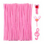 100 Limpiapipas Terciopelo Confetti Colores A Elegir Rosa - Confetti - contenido