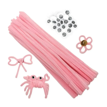 LIMPIA PIPAS DE TERCIOPELO CONFETTI PQT C/ 100 PZAS rosa palido/lila - Confetti - detalle