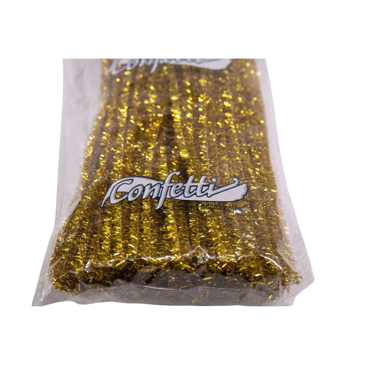 LIMPIA PIPAS METÁLICO CONFETTI PQT C/ 100 PZAS ORO - Confetti - empaque