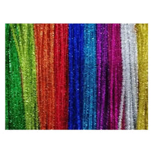 LIMPIA PIPAS DE TERCIOPELO CONFETTI COLORES MIXTOS METALICOS PQT C/ 100 PZAS} - Confetti - vista lateral