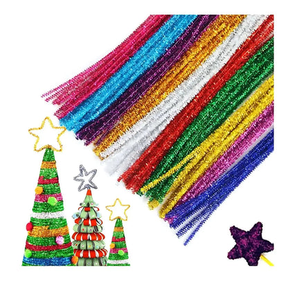 LIMPIA PIPAS DE TERCIOPELO CONFETTI COLORES MIXTOS METALICOS PQT C/ 100 PZAS} - Confetti - detalle
