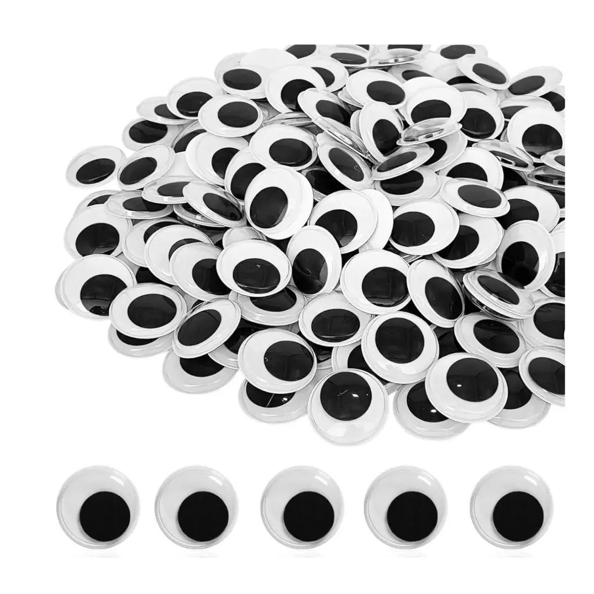 OJITOS MOVIBLES REDONDOS #8 PQT CON APROX. 50 PZAS - Confetti - vista lateral