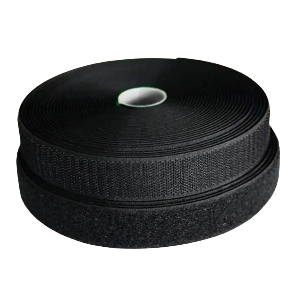 CINTA DE CONTACTO DE 20 MM X 25 METROS GANCHO Y FELPA NEGRO - Confetti - empaque