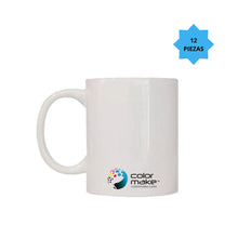 12 Pz Taza Blanca 11oz Sublimar Sublimacion Aaa Blanco Color Make - Color Make - vista trasera