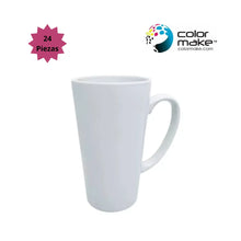24 Pz Taza Blanca Conica 17 Oz Color Make Sublimacion - ColorMake - vista lateral