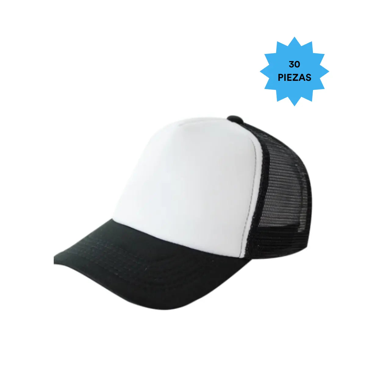 30 pza Gorras Trucker de Adulto Color Negro Color Make - ColorMake