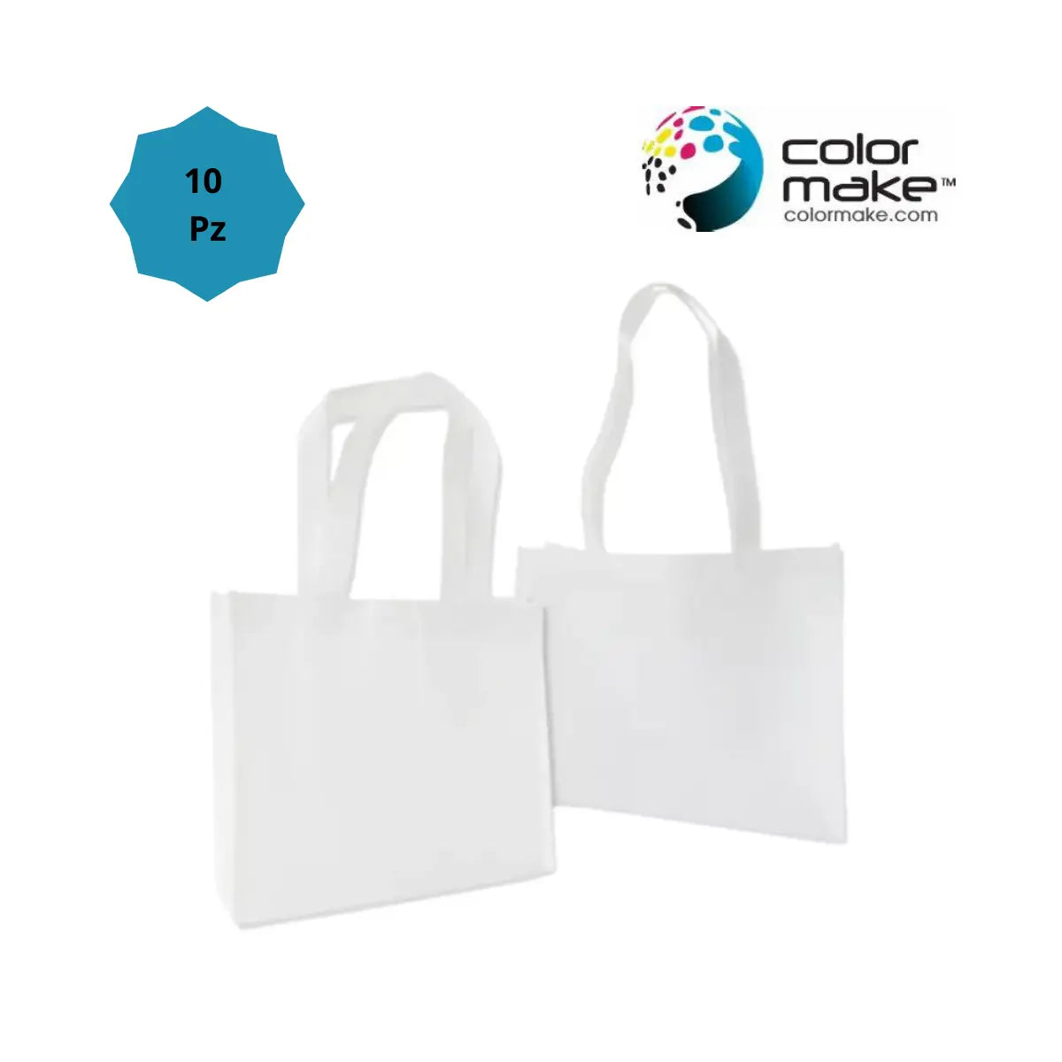 10 Pz Bolsa Ecológica Poliester Blanca 29 x 25 Color Make - ColorMake